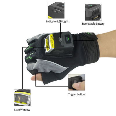 Изготовитель аттестовал Handheld читателя блока развертки штрихкода 1D Bluetooth с перчаткой для склада снабжения